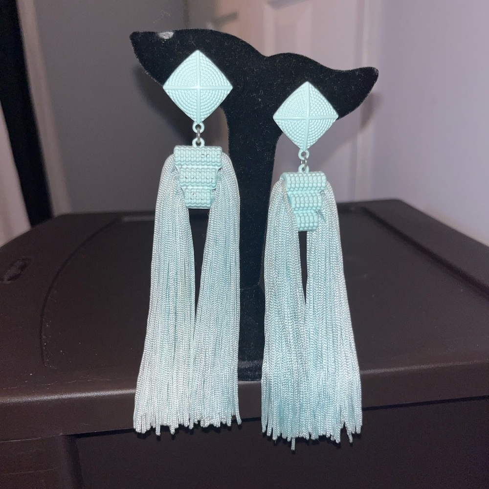 Dramatic fringe earrings